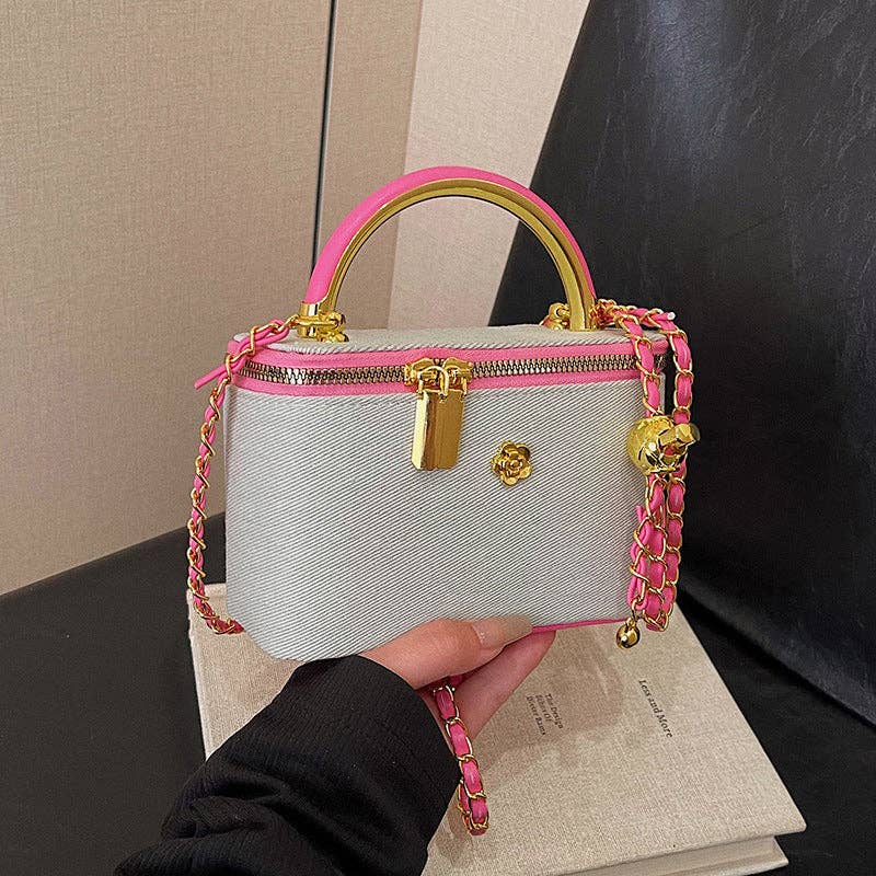 Chanel Style Box Shoulder Handbag Crossbody