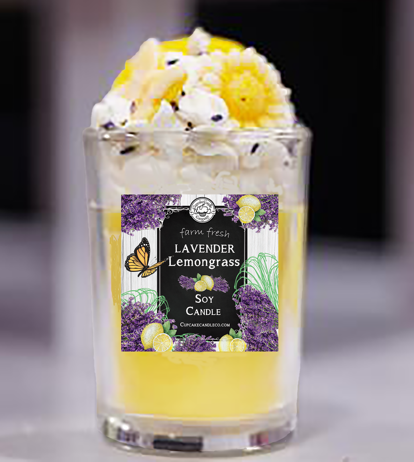 Lavender Lemongrass Soy Drink Candle