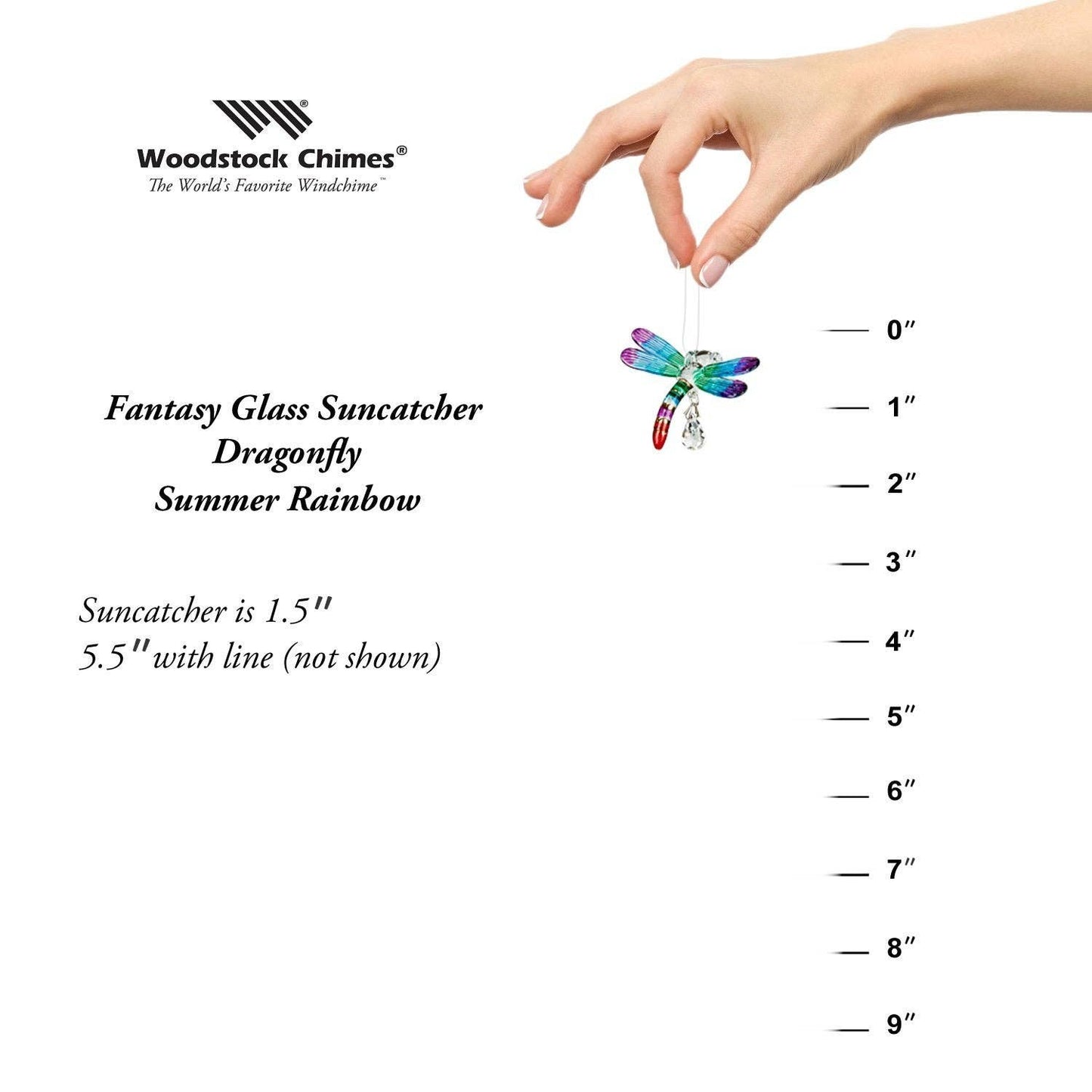 Fantasy Glass™ - Dragonfly, Summer Rainbow