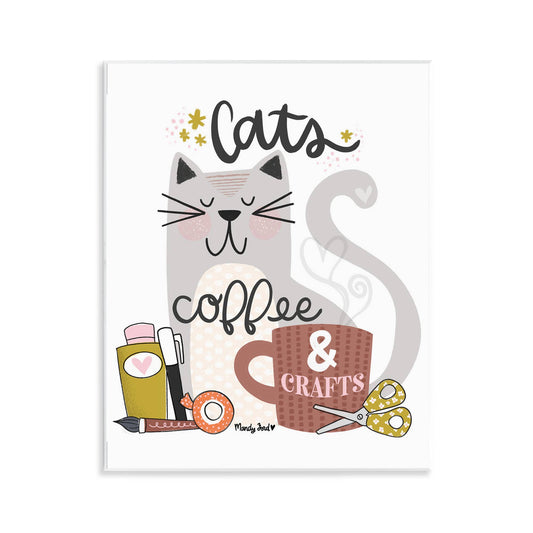 Cats Coffee & Crafts - Unframed Wall Art