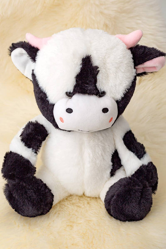 10"HEIGHT DIFFERENT EAR COLOR BABY COW WITH HORNS ACG40020 M