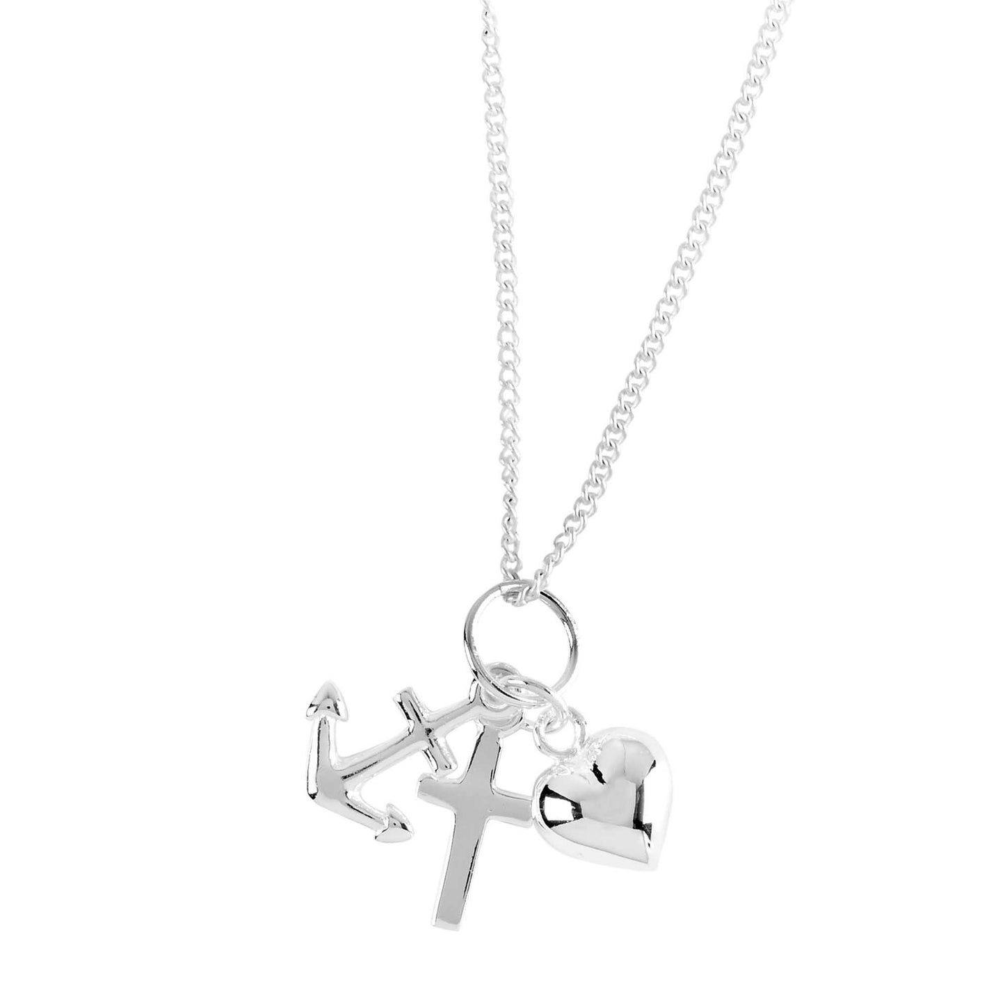 Necklace Faith Hope Love Cross Heart