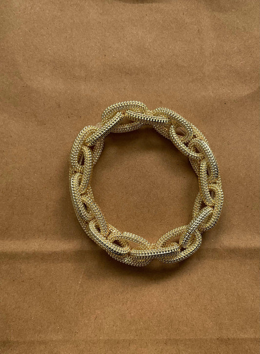 Matte Stretch Link Statement Bracelet