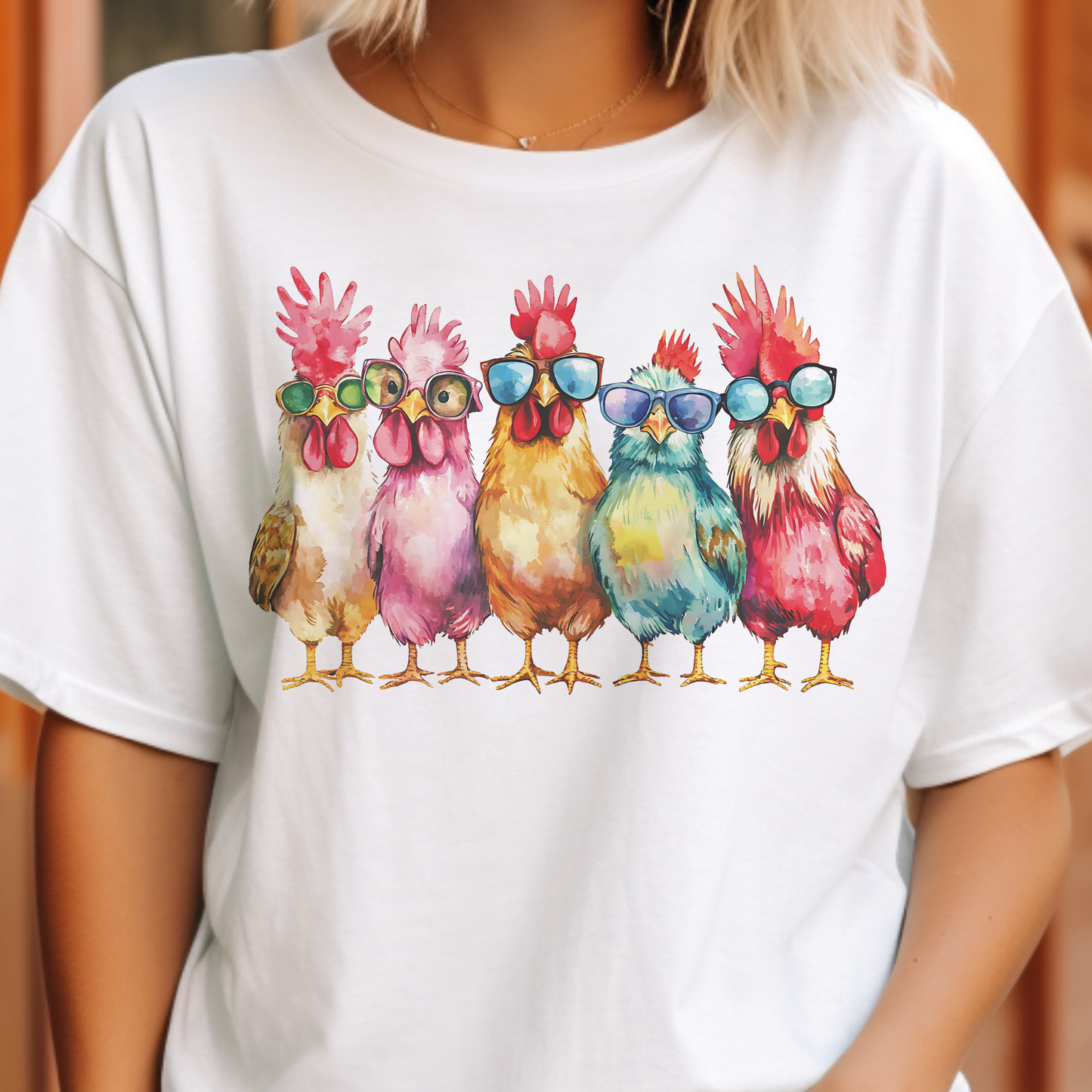 Chicken Sunglasses Rooster Farmers Market Graphic Tee