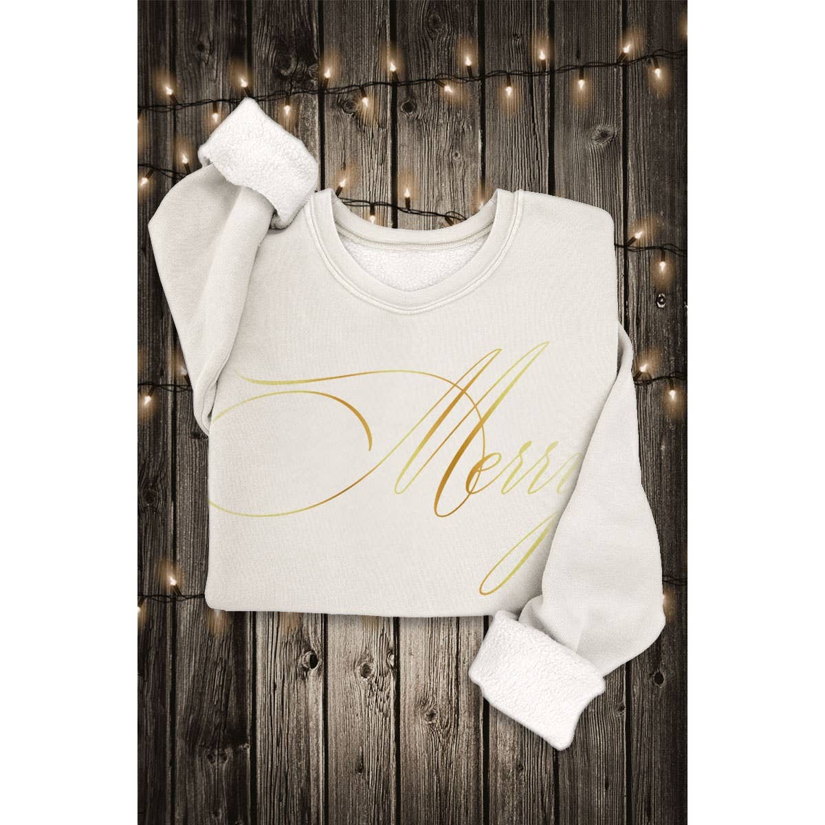 MERRY GOLD FOIL MINERAL SWEATSHIRTS
