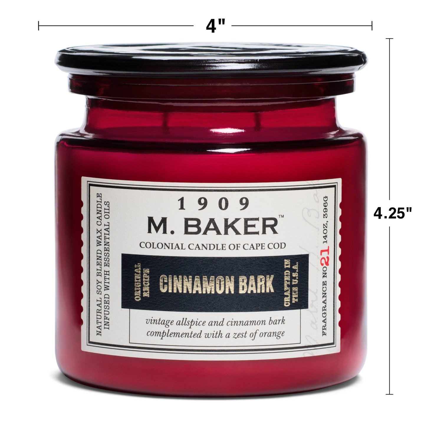 M Baker Cinnamon Bark, 2 Wick, 14oz