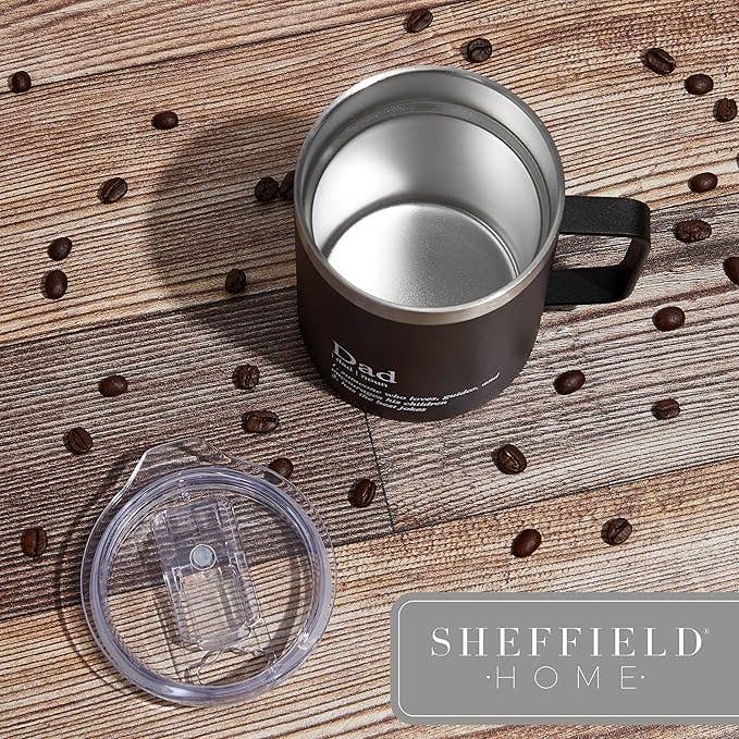 12oz Stainless Steel Insulated Coffee Mug with Handle & Lid