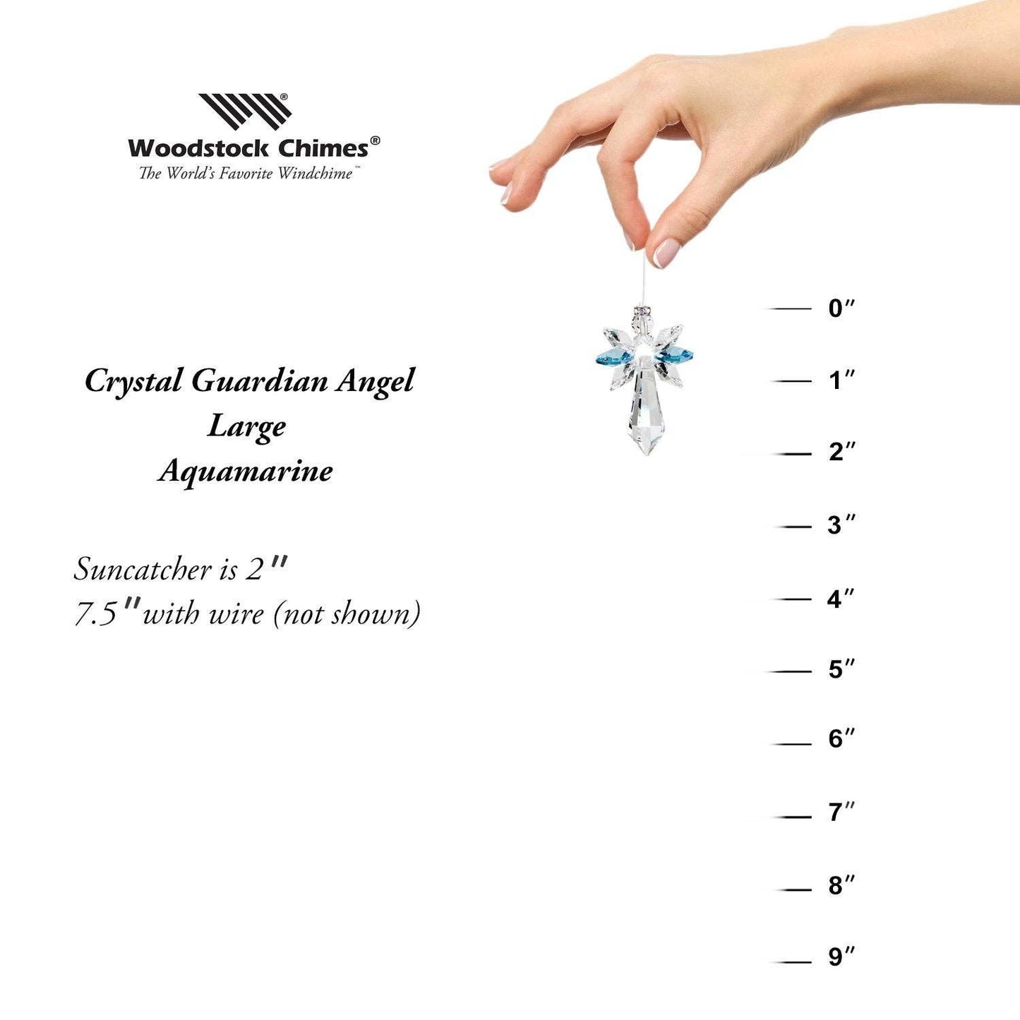 Crystal Guardian Angel™ - Large, Aquamarine