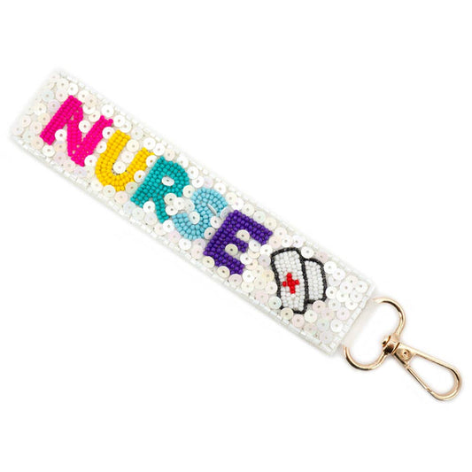 SEED BEAD NURSE KEYCHAIN 19-0931