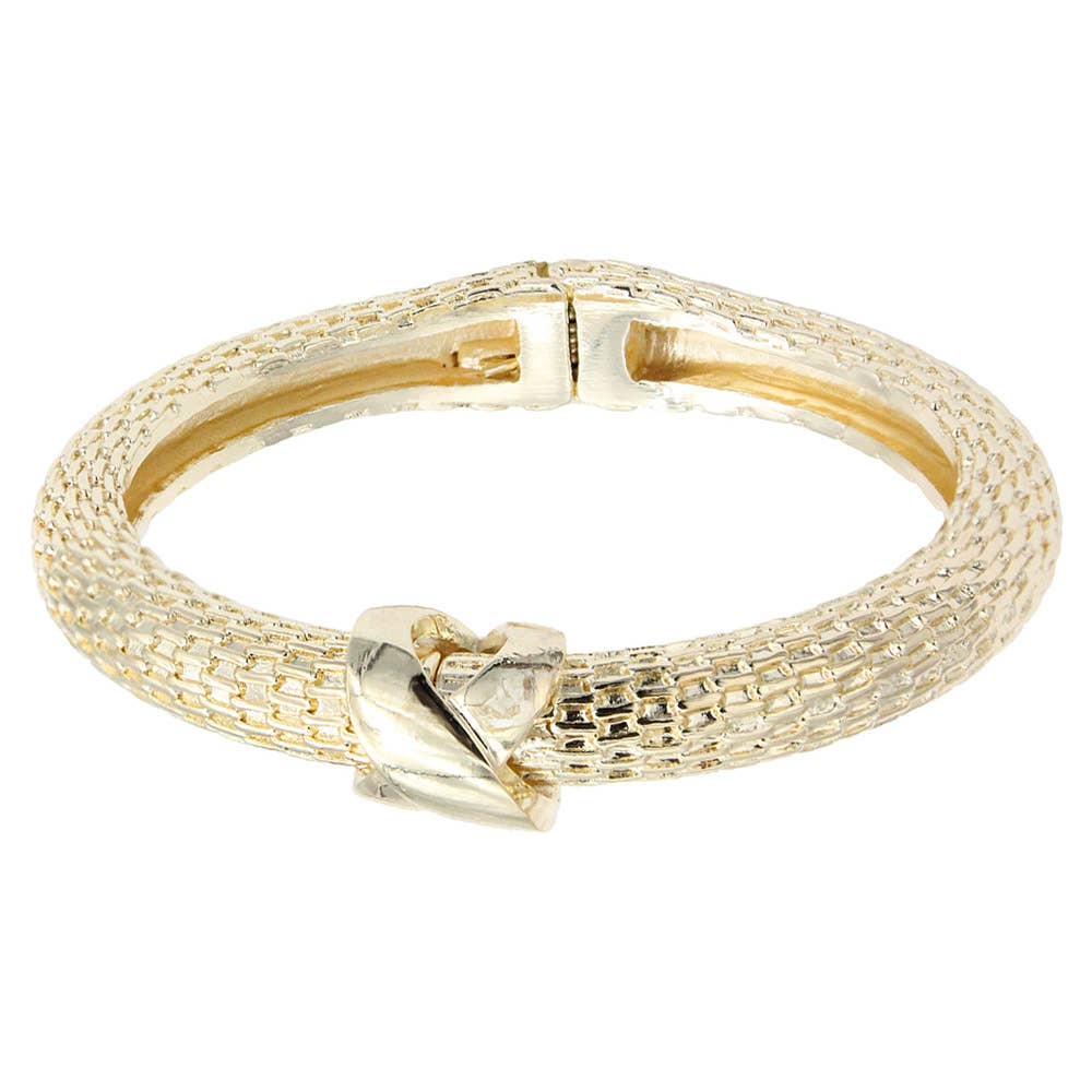 14K GOLD PLATED TWO TONE CABLE BRACELET, BC 718