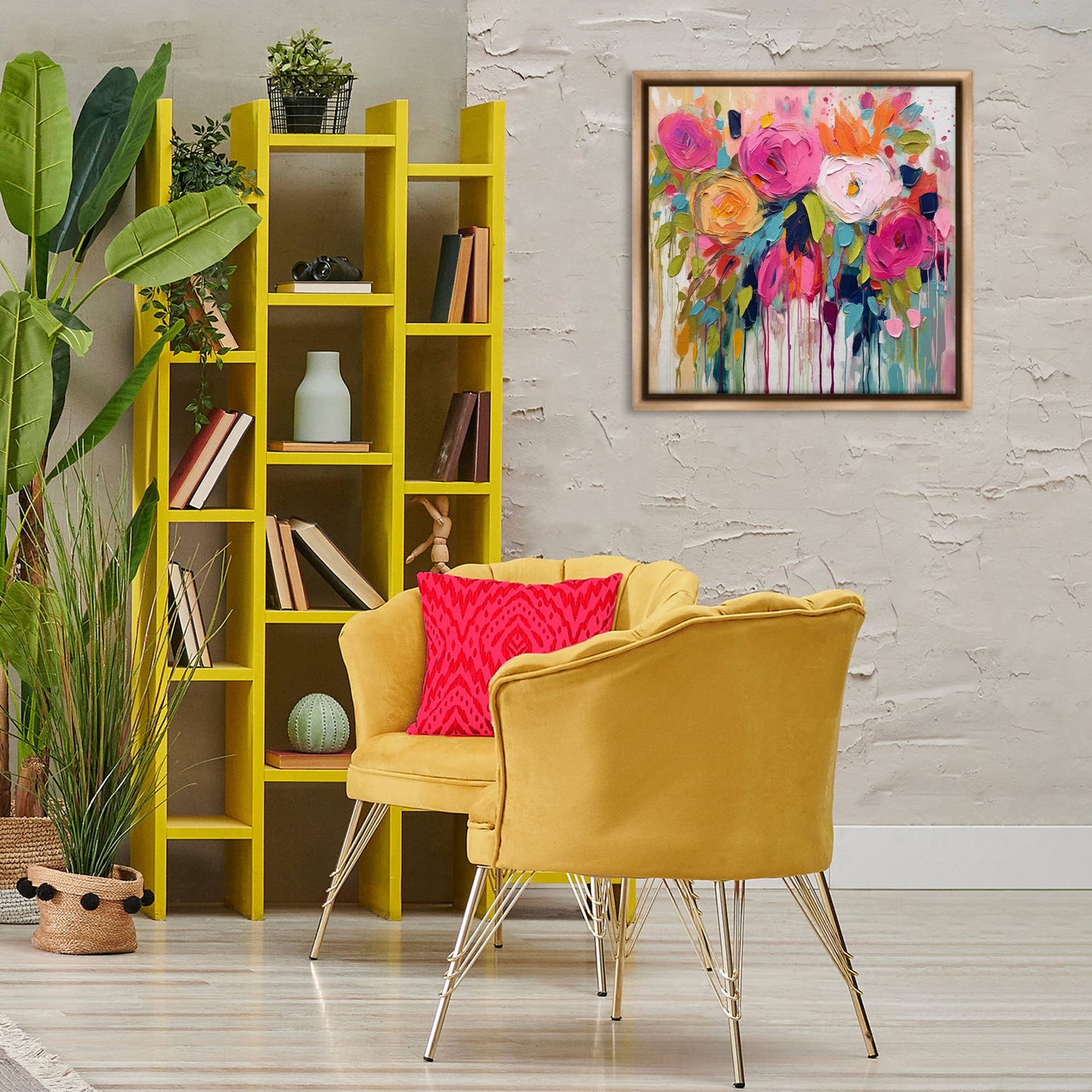 Urban Paint Bouquet Floating Frame