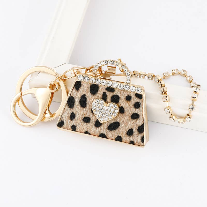 Leopard Print Bag Keychain Pendant