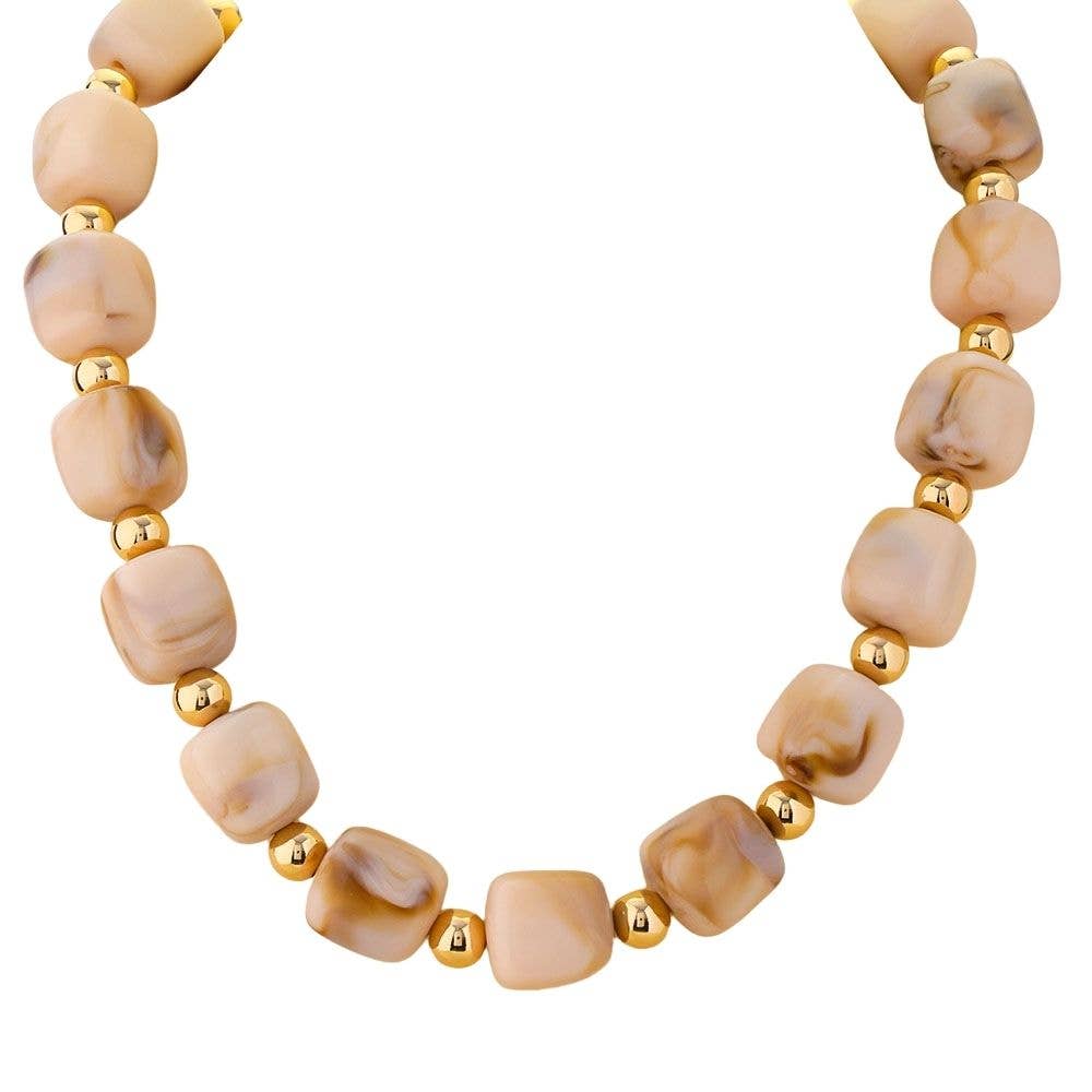 CHUNKY COLOR BEADED NECKLACE, ND 10539