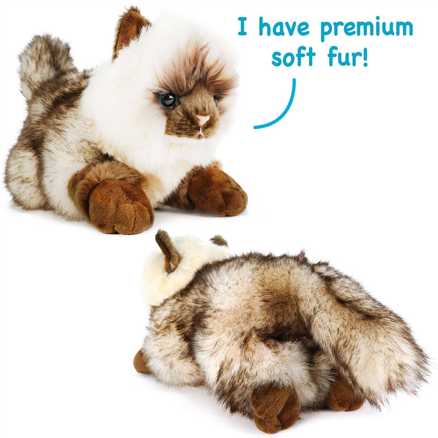 Snowy The Ragdoll Cat | 12 Inch Stuffed Animal Plush