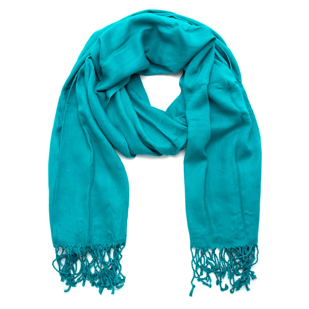 VISCOSE FRINGED PASHMINA SCARF SHAWL, 9129 AL