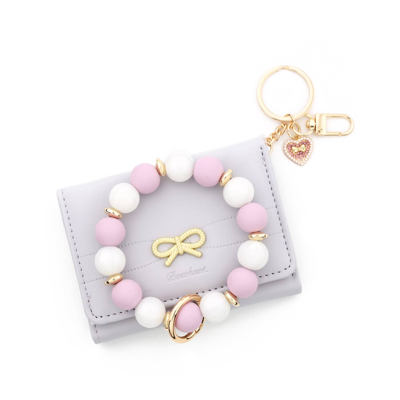 Minimalist Bow Card Holder Bracelet Keychain