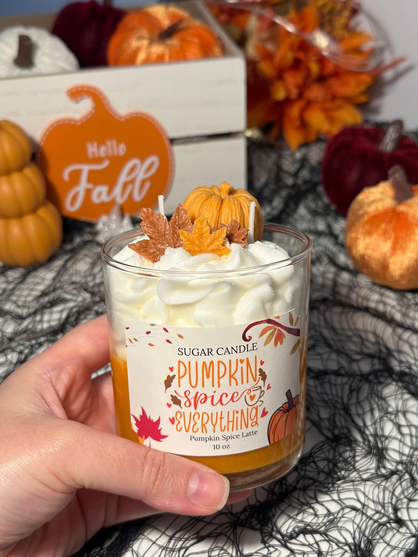 Pumpkin Spice Latte Candle – pumpkin scented fall candle