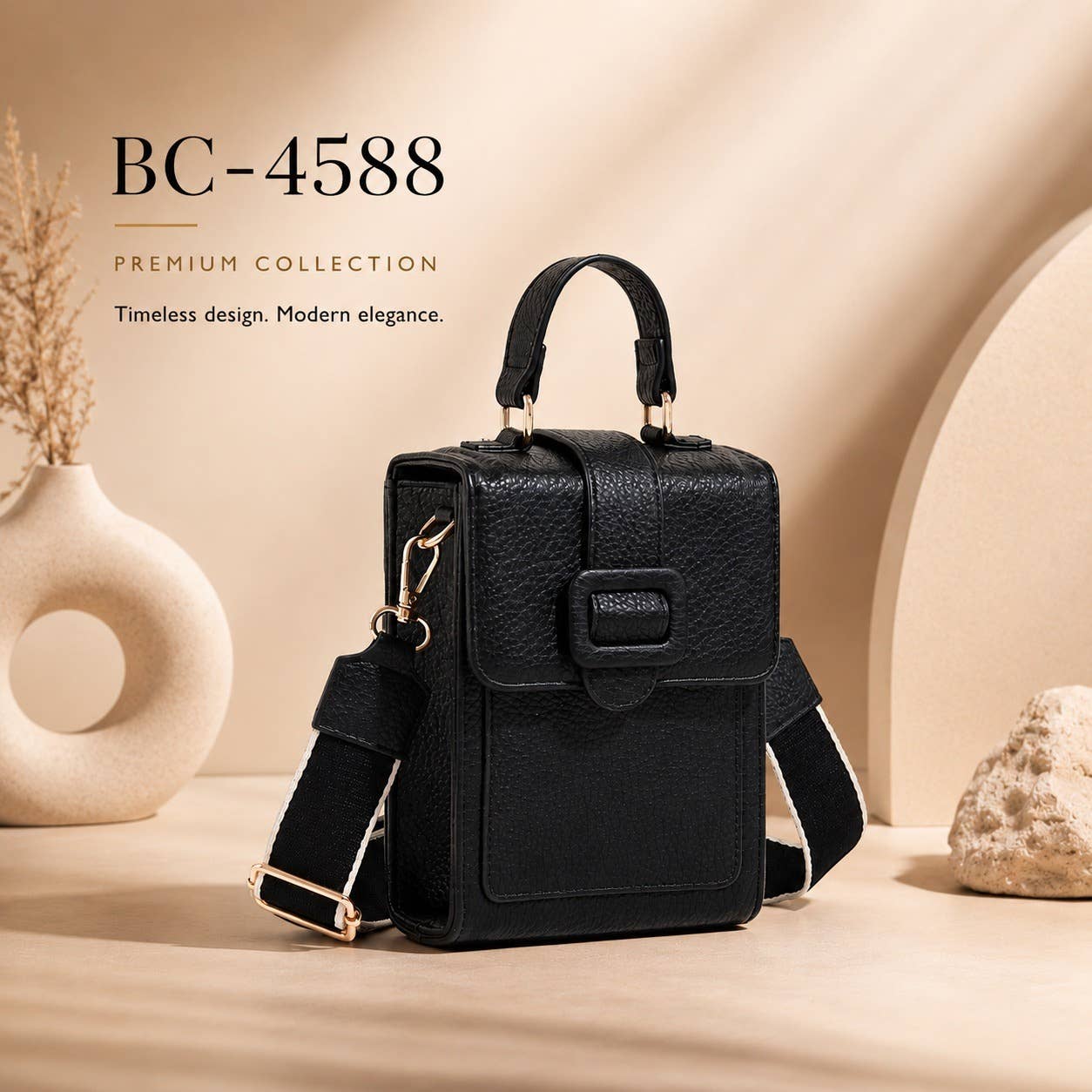Buckle Flap Cell Phone Crossbody Bag
