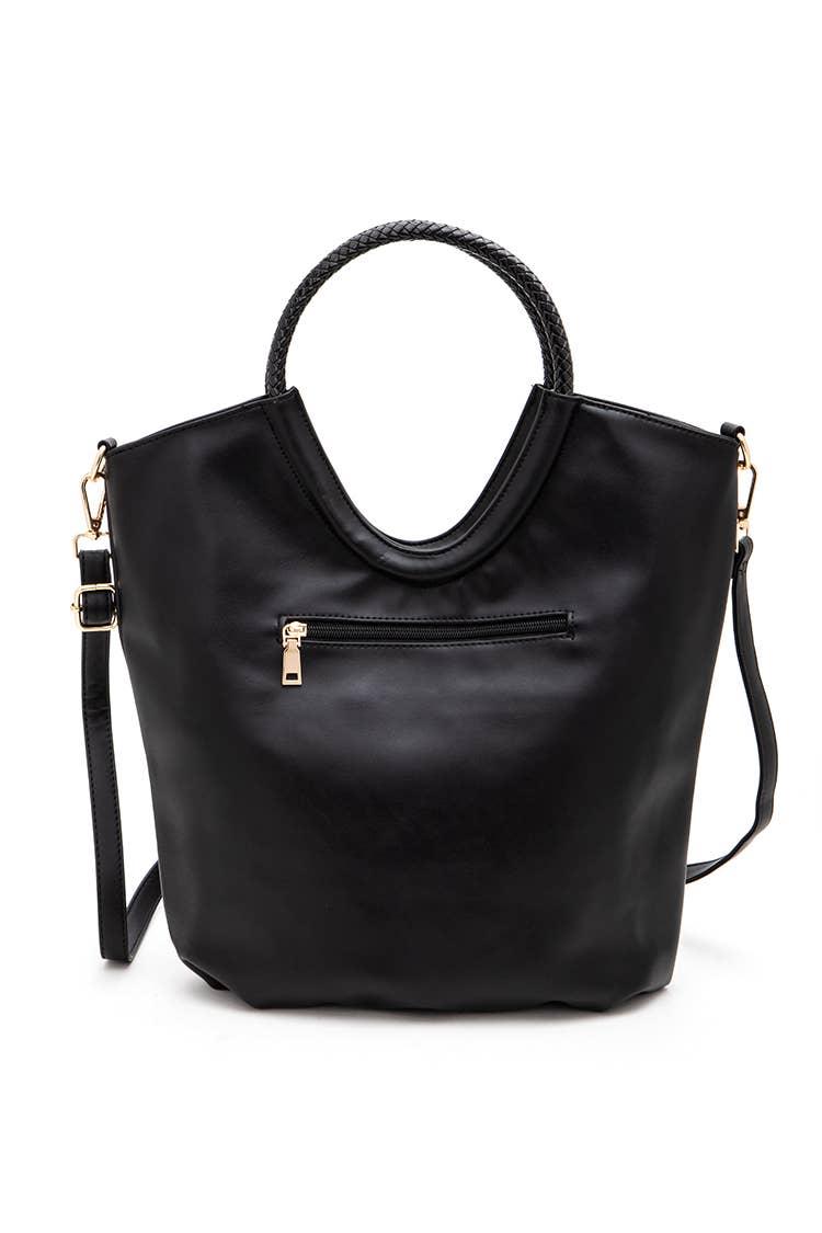 Rhinestone Top Handle Convertible Fashion Tote