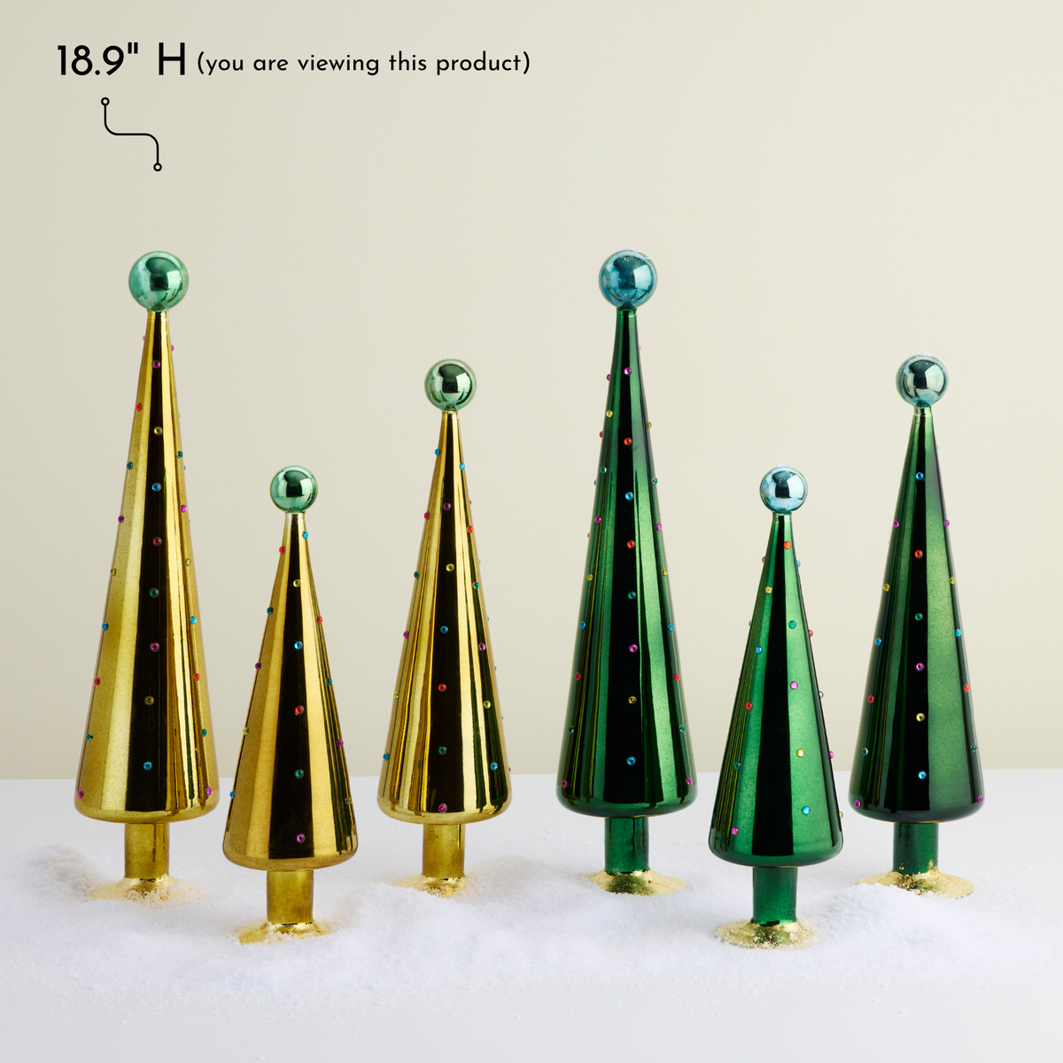 Gold Glass Jewel Dot Christmas Tree – Large