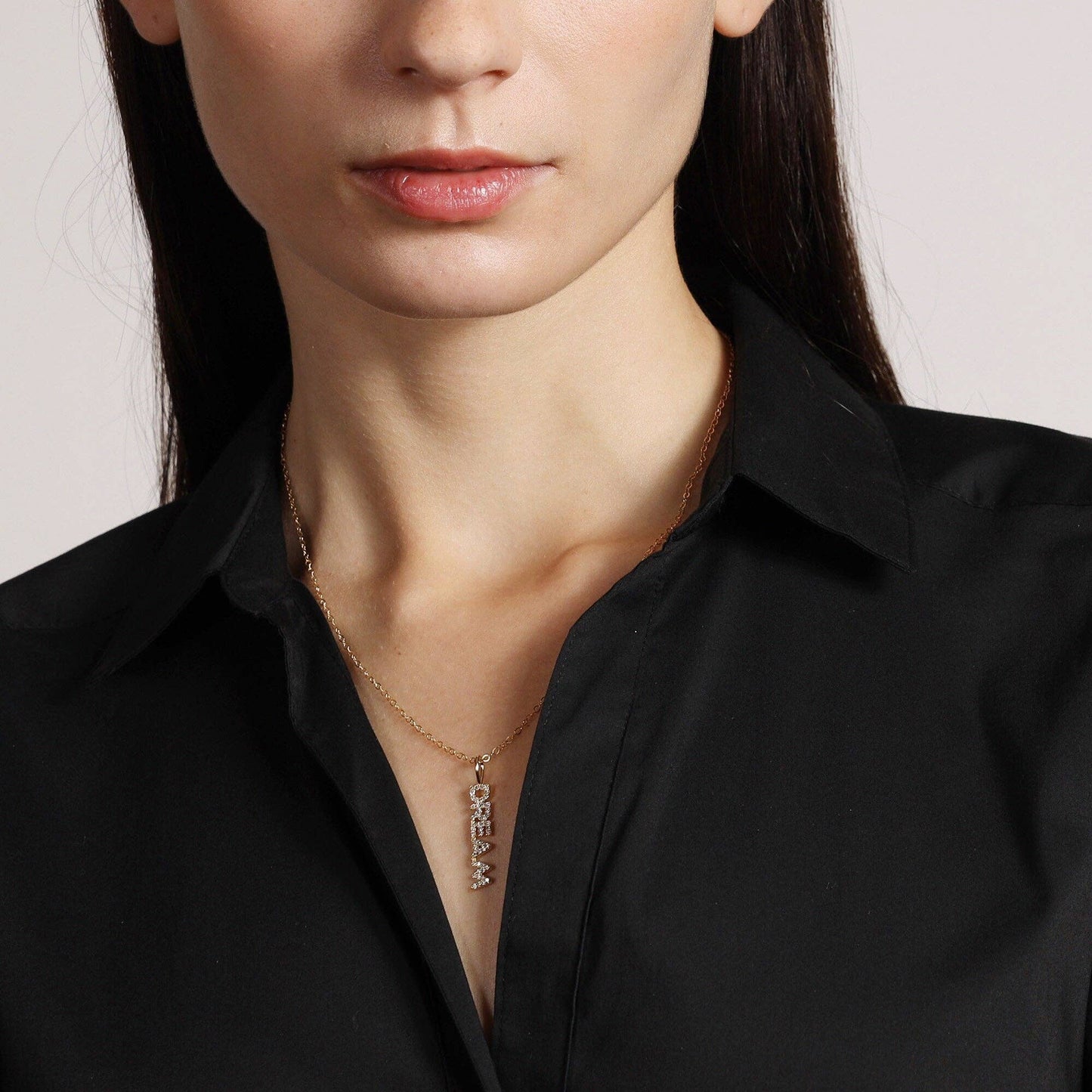 Dream Pave Gold Pendant Necklace