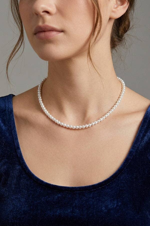 5 MM Premium Swarovski Pearl Beaded Necklace