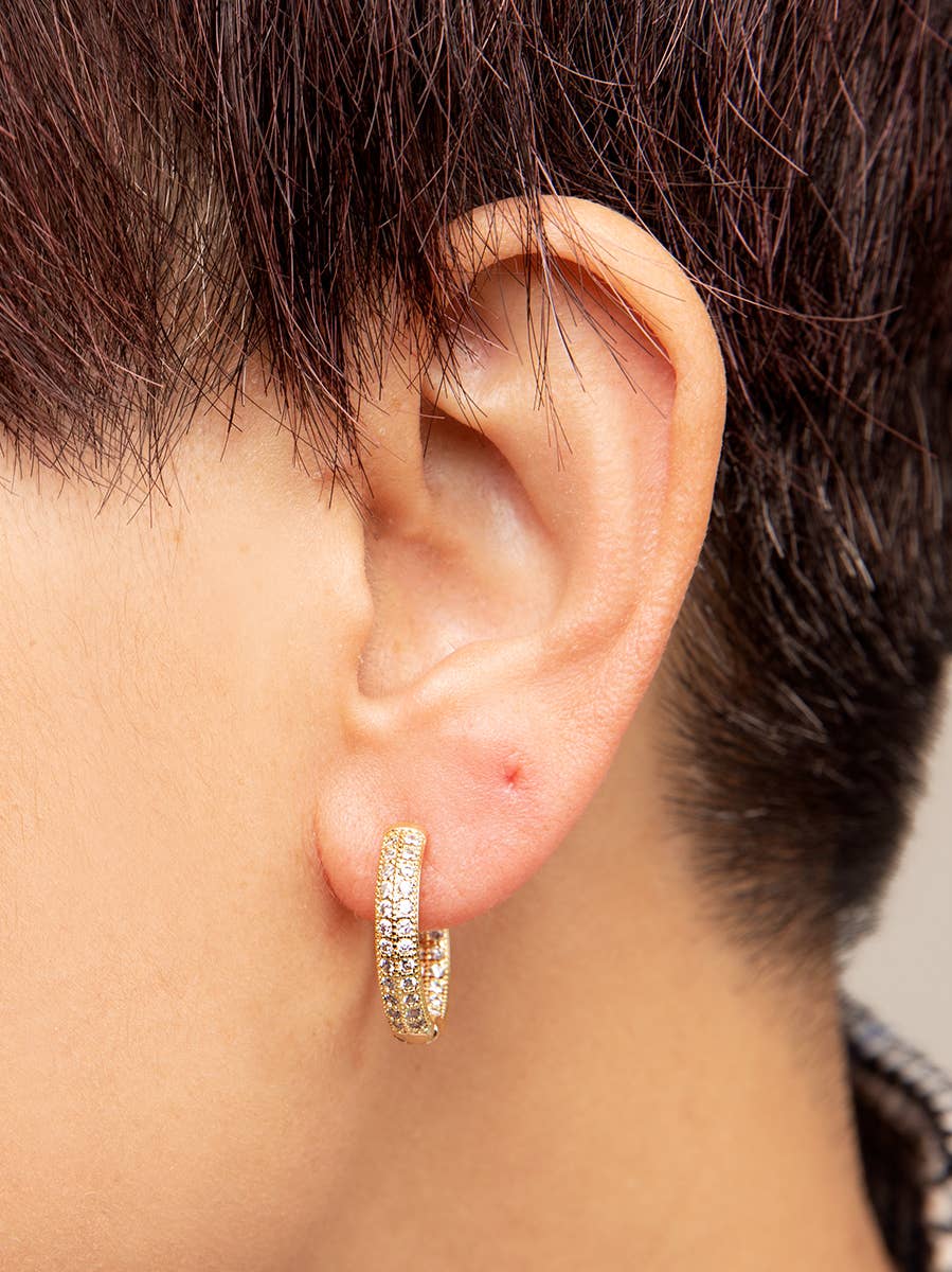 Crystal Huggie Earring