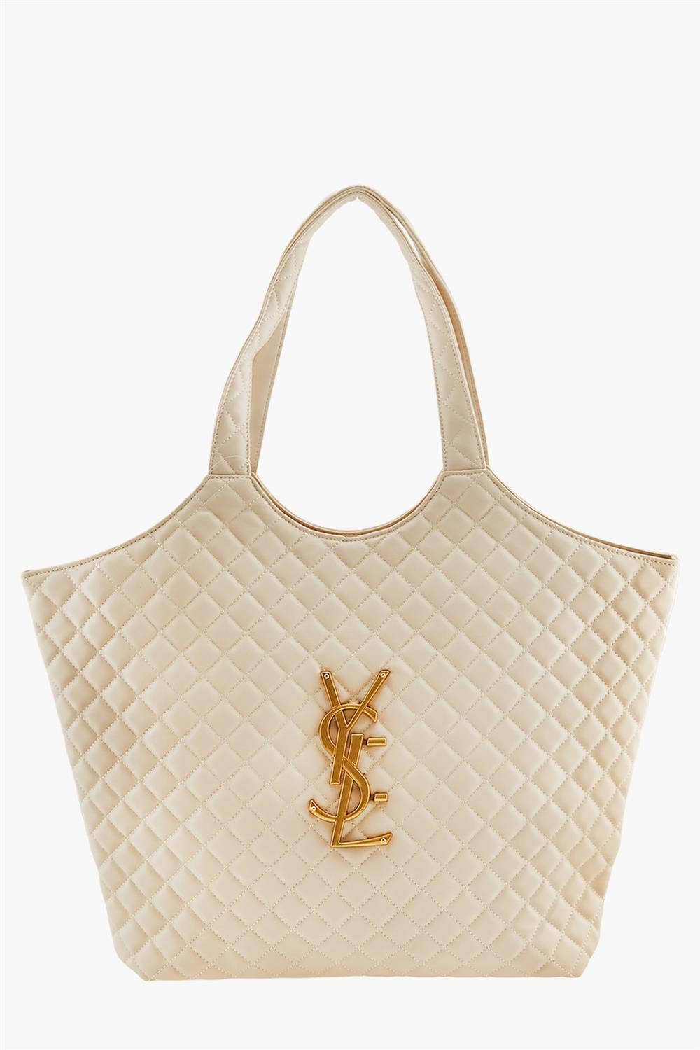 DIAMOND QUILTED LOGO OVERSIZED SHOULDER BAG 6901