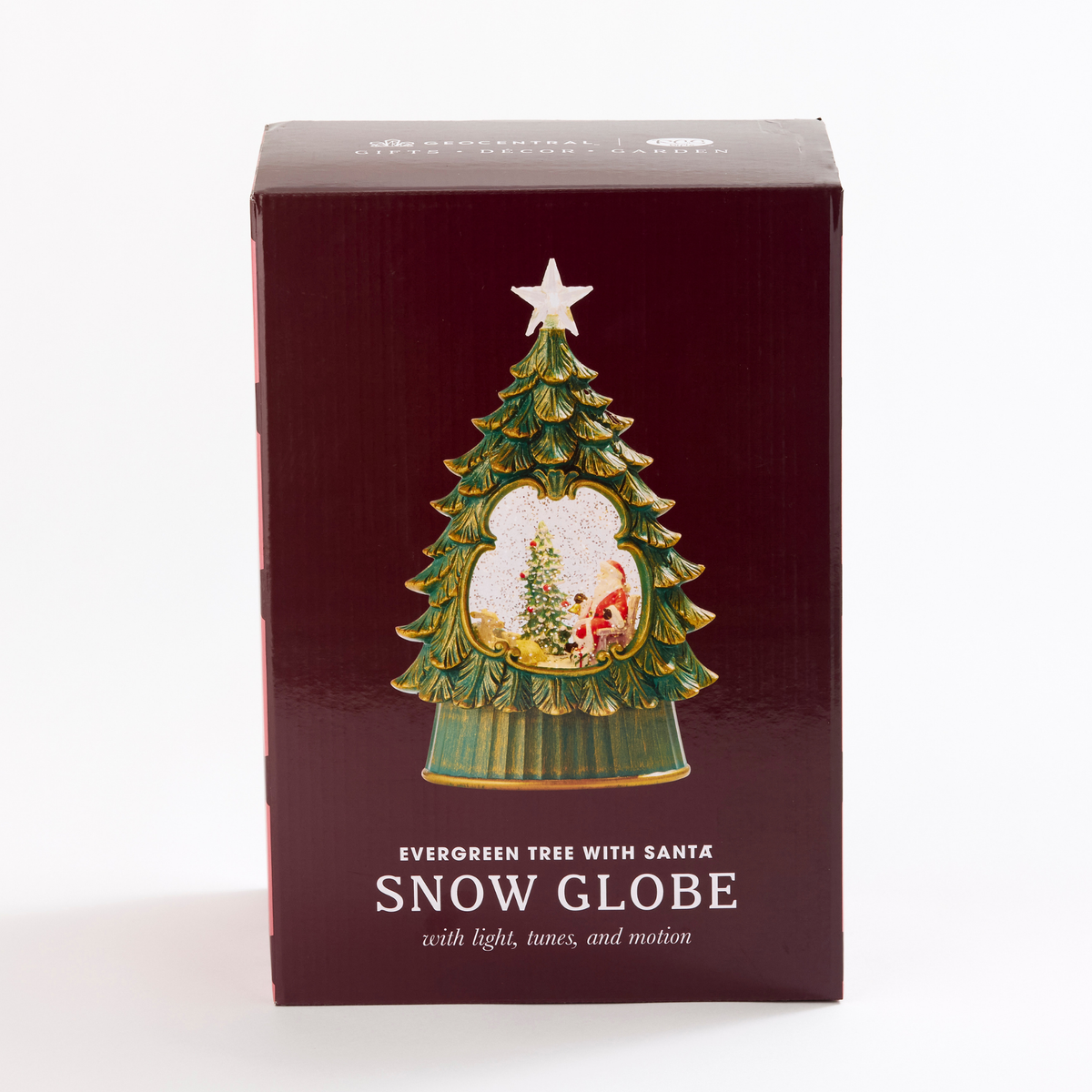 LED Evergreen Tree Musical Snow Globe w/Santa