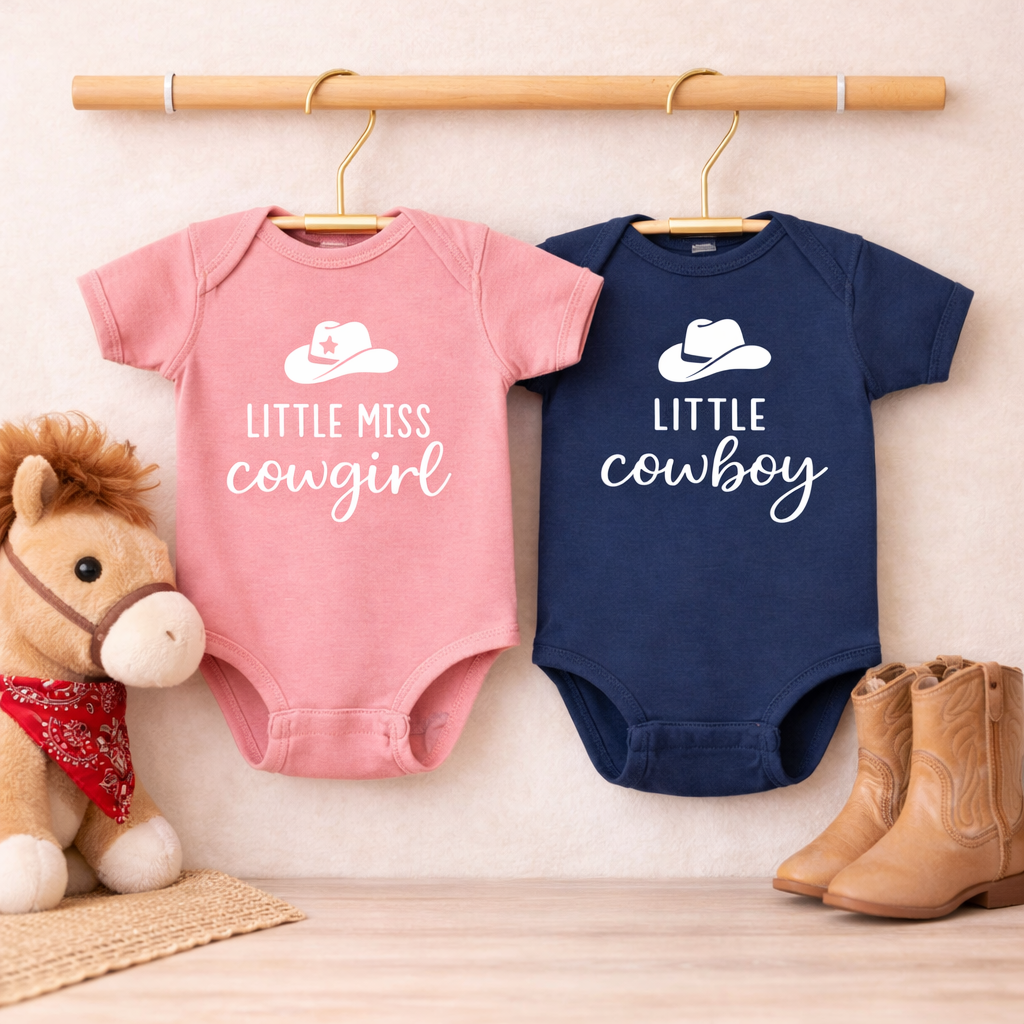 Little Cowboy Baby Bodysuit, Western Onesie