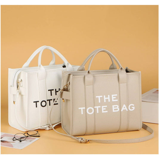 NEW SOLID COLOR LETTER CASUAL TOTE BAG_CWAB2425