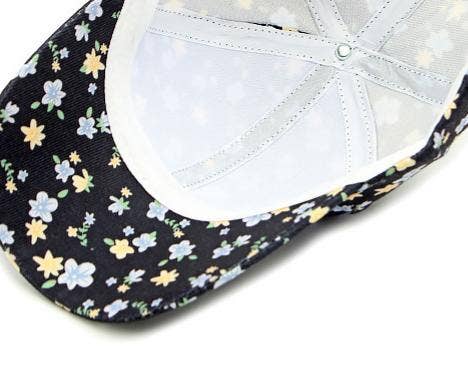 Boho floral print baseball cap