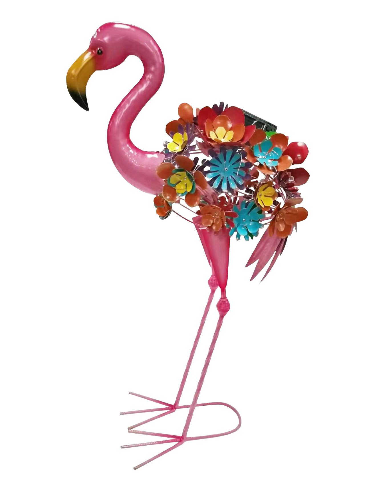 Large Flamingo Floral Body Statue
