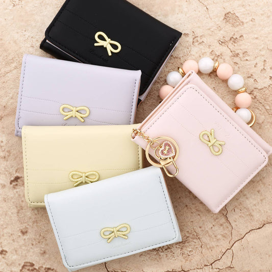 Minimalist Bow Card Holder Bracelet Keychain