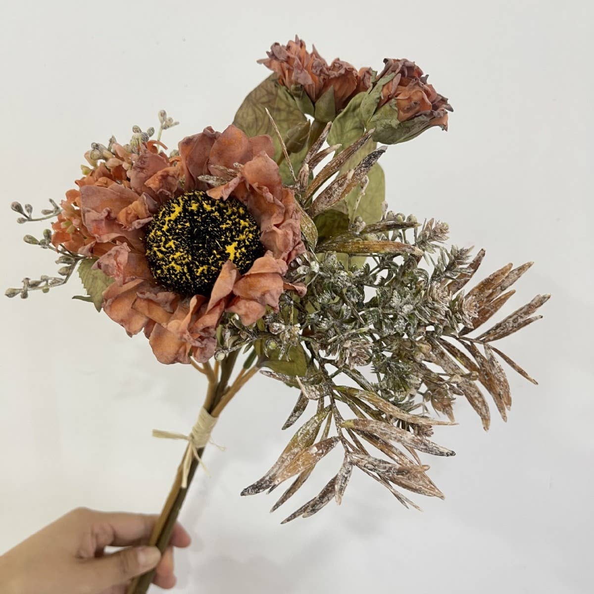 19''T Faux Mixed Sunflower Bouquet, Dried Look Autunm Flower