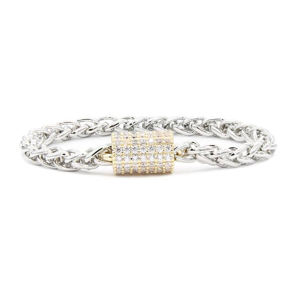 TWO TONE MAGNETIC BRACELET BC-926
