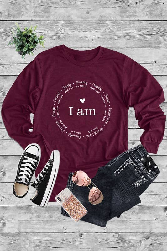 I am Powerful, strong, amazing,Christian,Long Sleeve T-Shirt
