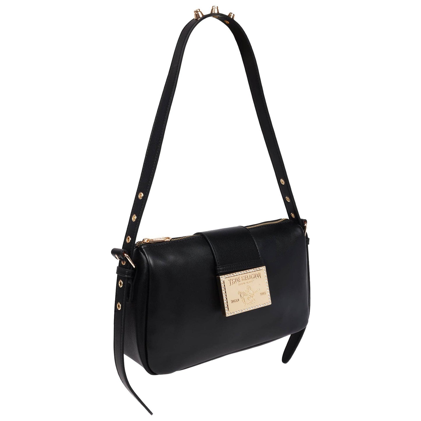 True Religion East West Shoulder Bag with Belt Buckle Tab