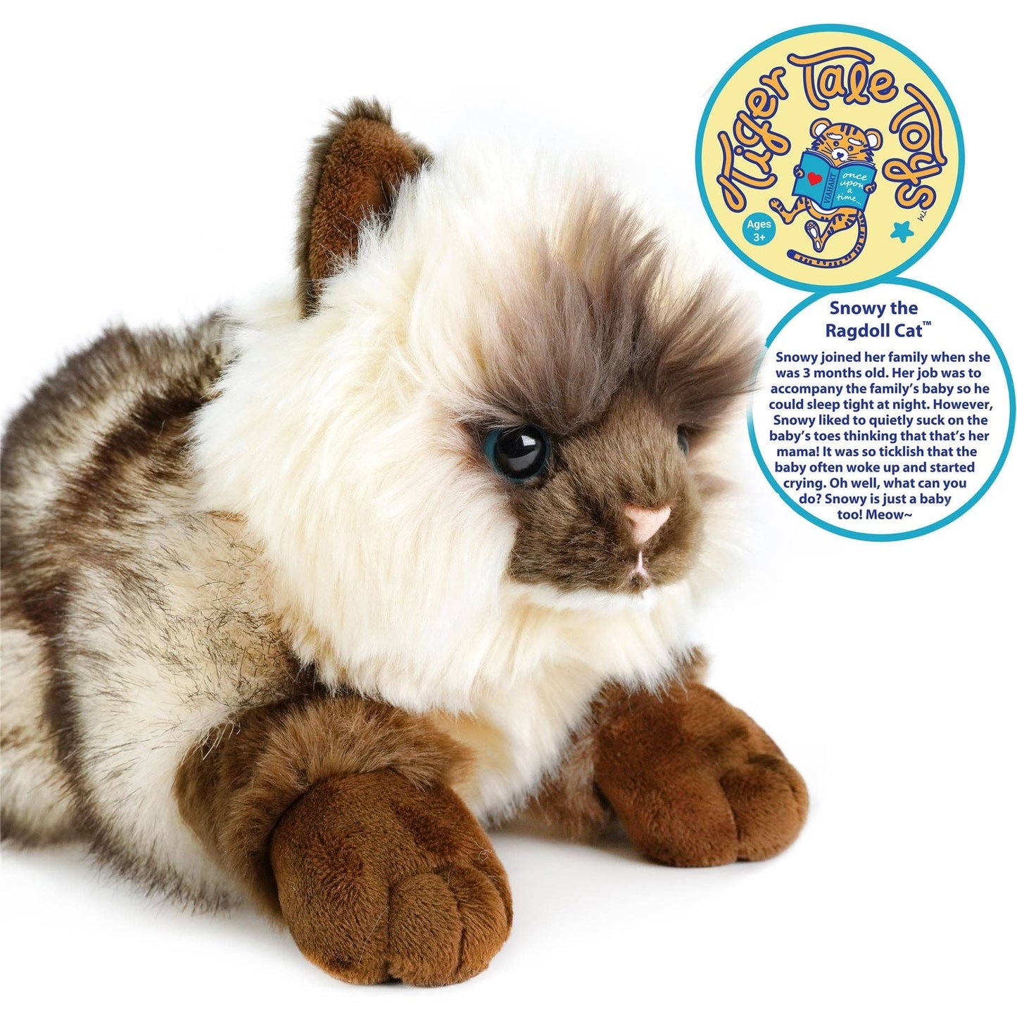 Snowy The Ragdoll Cat | 12 Inch Stuffed Animal Plush