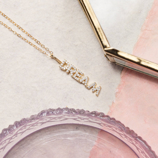 Dream Pave Gold Pendant Necklace