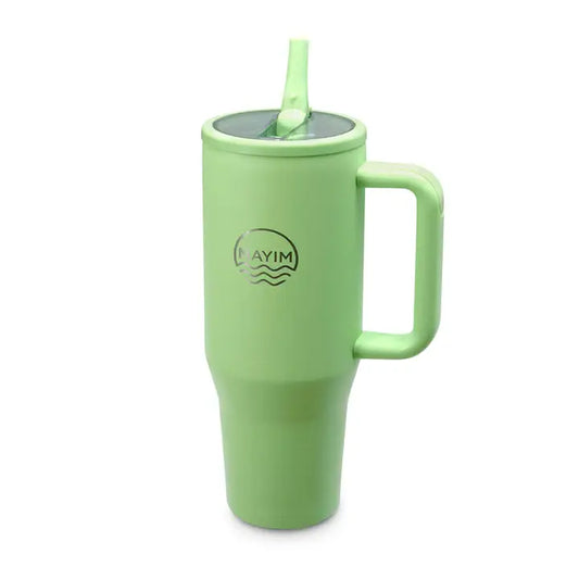40 oz Stainless Steel Travel Tumbler with Handle & Straw