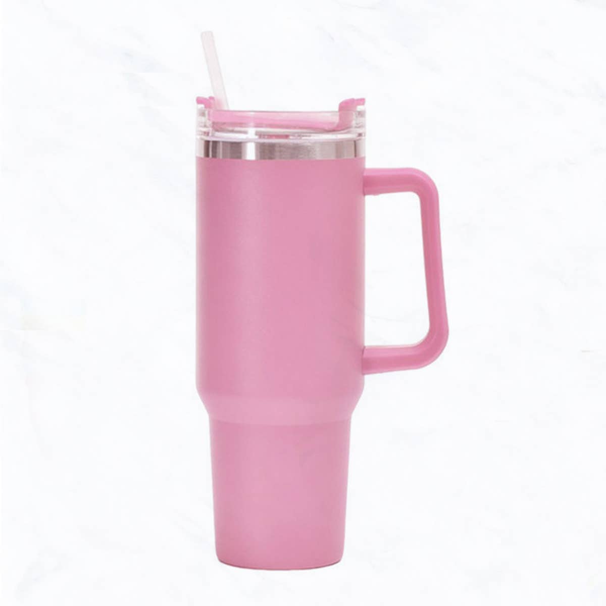 40 oz, Stainless Steel Tumbler with Handle, Straws Include