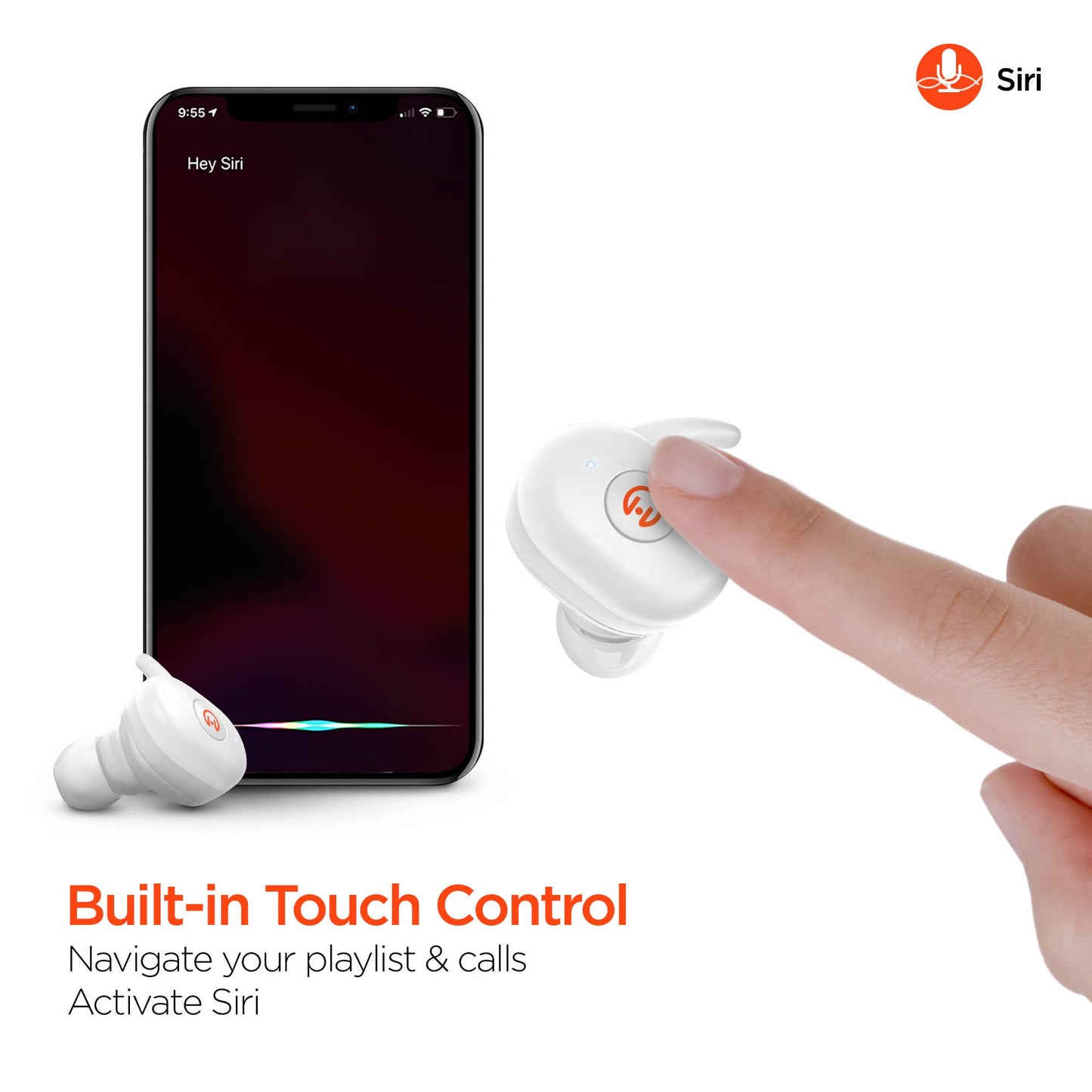 Active True Wireless Earbuds USB-C White