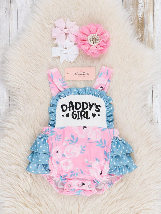 Daddy's Girl Rose Garden Ruffle Bubble