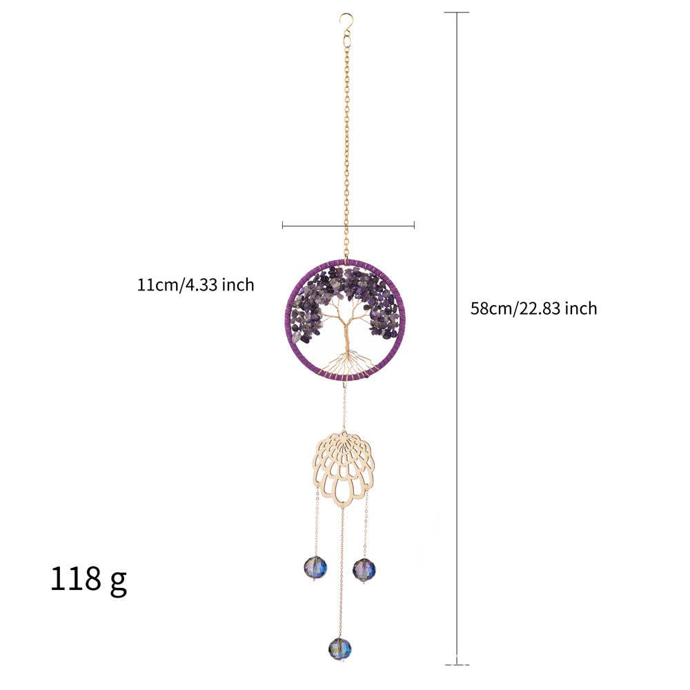 Tree Colorful Stone Crystal Home Hangings DP25A921