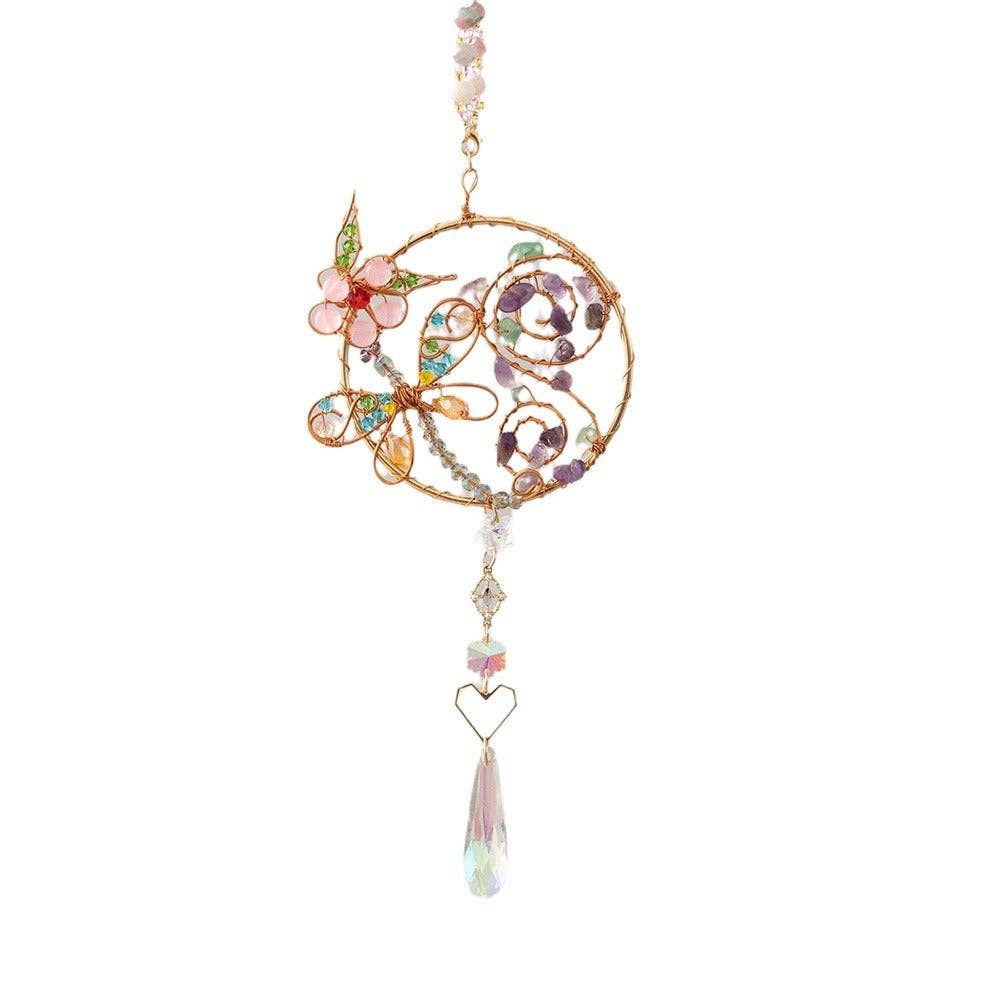 Dragonfly Wrapped Hanging Crystal Prism Sun Catcher MK2ZCAS6W7HLS36