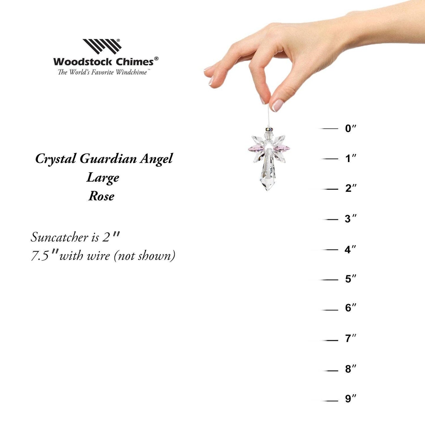 Crystal Guardian Angel™ - Large, Rose