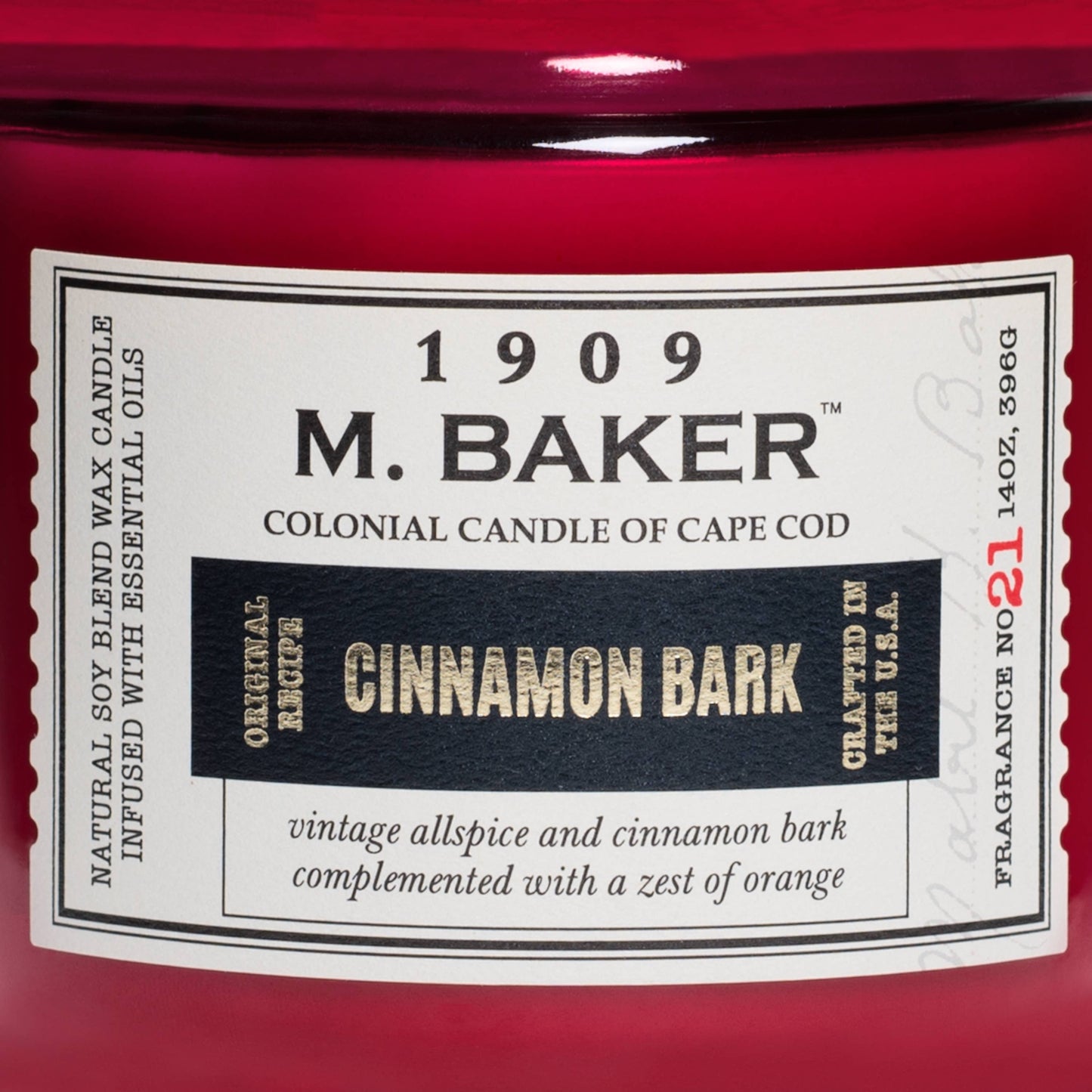 M Baker Cinnamon Bark, 2 Wick, 14oz