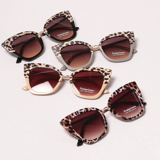 Leopard Print CatEye Sunglasses