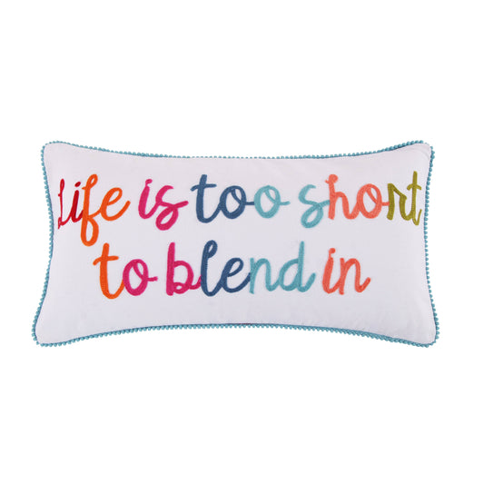 Jules Life Too Short Pom Pillow